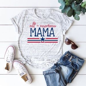 Boutique American Mama Graphic Unisex T-shirt 🇺🇸